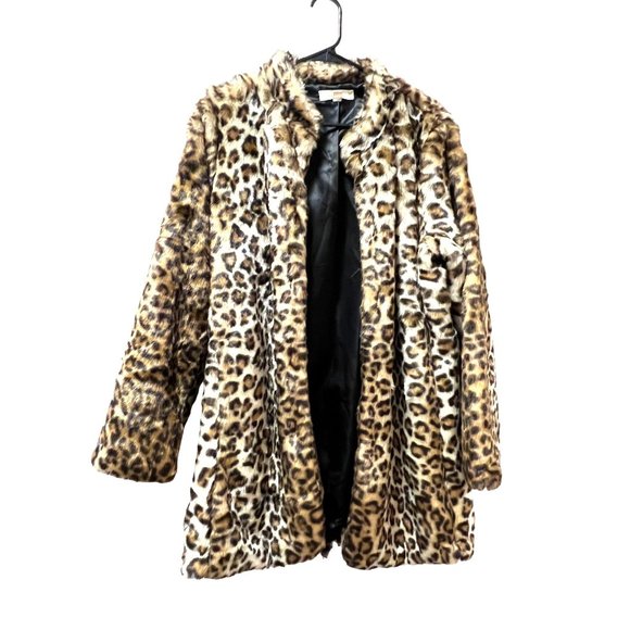 lovestitch Jackets & Blazers - T2- NWTB Lovestitch Cheetah Print Fur Coat- Fully Lined Size Large